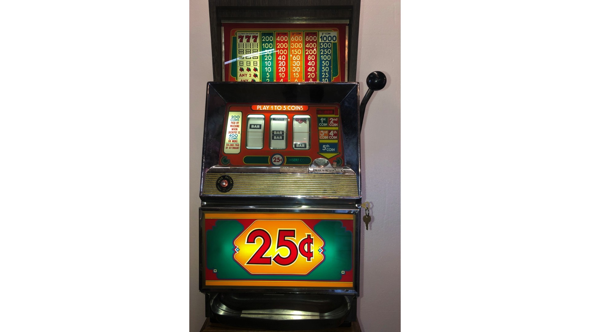 Bally 25 Cent Slot Machine Bally 25 Cent Slot Machine