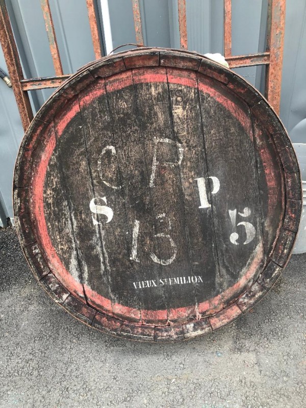 RC2961 Original French wine barrel ends marked Vieux St Emilion